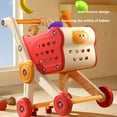 thumbnail image 6 of Kids Shopping Cart,Toddleres Grocery Trolley, Baby Push Wagons,Interactives Pretend Market Toys,Fake Food Kitchen Toys Interactive Game For Boys Girls Preschool Learning Activities, 6 of 7