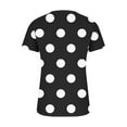 thumbnail image 5 of QATAINLAV Womens Summer Shirts 2025 Fashion Polka Dot Print Tees Shirt Oversized Loose Fit Short Sleeve Henley Shirts Casual Vacation Beach Tops Black L Lighten Sales of The Day, 5 of 6