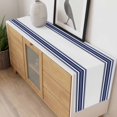 thumbnail image 3 of Navy Blue Striped Cotton Linen Rectangle Table Runners 13"x70", Modern Farmhouse Stripes Coffee Table Runner Dresser Scarves Luxury Table Runners for Wedding Party Banquet Dinner Decor, 3 of 8