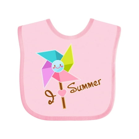 

Inktastic I Love Summer pinwheel Gift Baby Boy or Baby Girl Bib