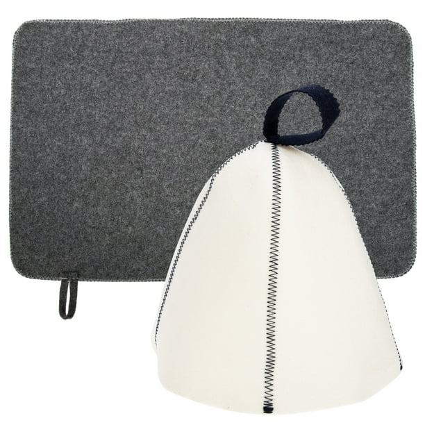 EeaseMX 1 juego de gorro de fieltro resistente al calor, transpirable y grueso para sauna.