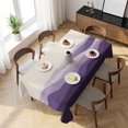 thumbnail image 3 of Purple Beige Ombre Table Cloth Waterproof Tablecloths, Minimalist Ocean Waves Linen Tablecloth Dining Table Cover for Kitchen Party Tabletop Outdoor, Rectangle Tablecloth 54x108 Inch, 3 of 9