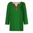thumbnail image 4 of GYUJNB 3/4 Length Sleeve Womens Tops Button Down Summer Henley Neck T Shirts Plus Size Blouses, 4 of 5