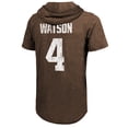 thumbnail image 3 of Men's Majestic Threads Deshaun Watson Brown Cleveland Browns Player Name & Number Short Sleeve Hoodie T-Shirt, 3 of 3