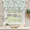 thumbnail image 2 of Blue Berry Curtain Valances for Windows, Kitchen Valance Window Treatments Panel 2 Pack, Summer Fruit Botanical Country Green Leaf Rod Pocket Short Curtains for Bathroom Bedroom 42 x 12 Inch, 2 of 8