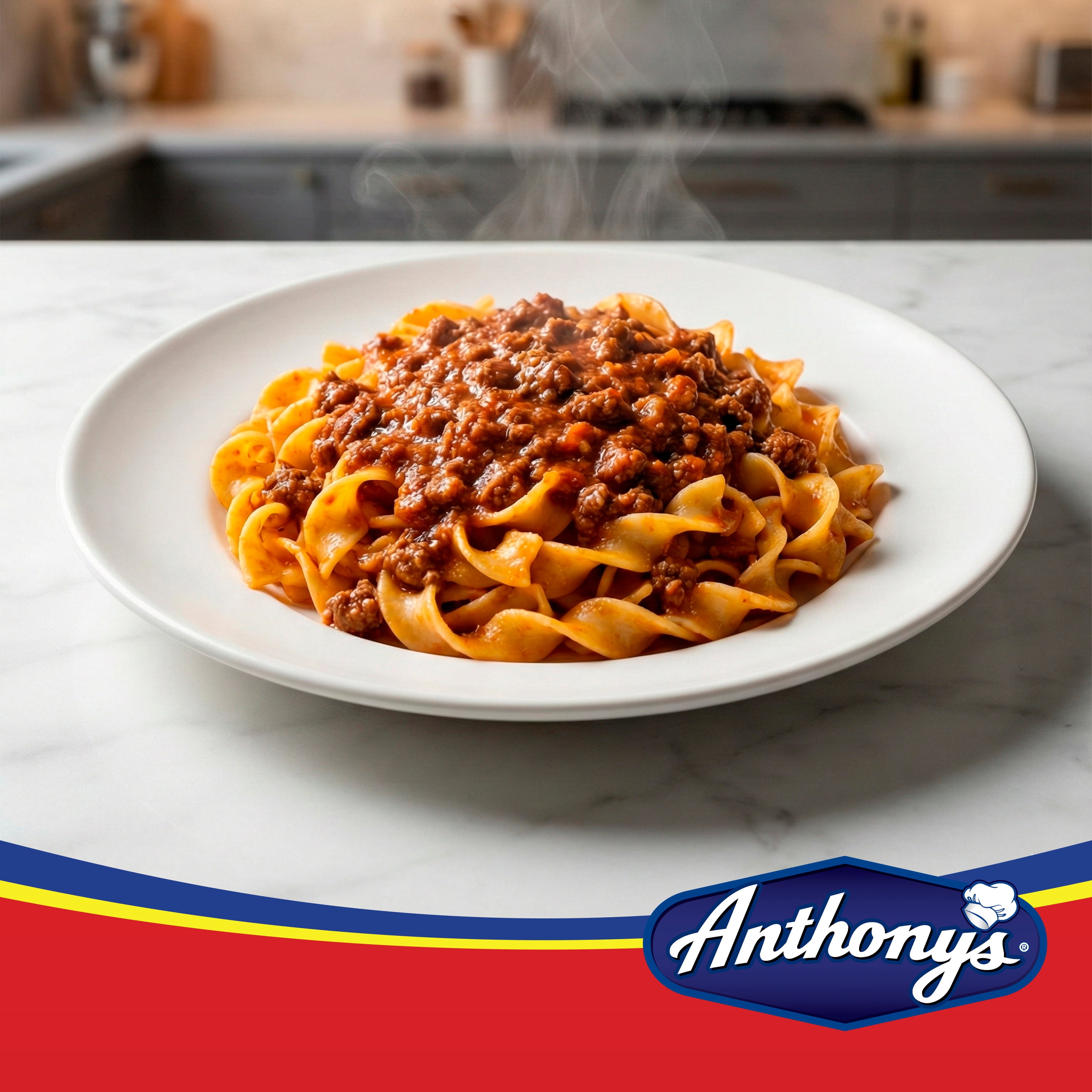 Anthony's Wide Egg Noodles, 12-Unit Pack, 10.5 lbs - Quick-Cooking & Texture-Rich for Homestyle Dishes