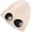 Beige, variant on Goggle Beanie Hat, Winter Knit Skull Cap with Soft Fleece Lined