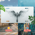 thumbnail image 5 of 1 Pcs 2D Flat License Plate Covers & Frames, Cross with Wings For Decorative Front, Waterproof For Decoration Aluminum License Plate Covers & Frames Cover For Men Women, 12" X 6", 5 of 6
