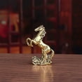 thumbnail image 6 of Eoozwa Hand Carved Copper Alloy Horse Statue Mini Desktop Decor Bronze Office Desk Ornament Collectible Gift for Home Display, 6 of 6