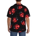 thumbnail image 3 of Kdxio Men'S Hawaiian Shirt For Men Short Sleeve Shirt Beautiful Red Ladybug Summer Casual Holiday Beach Button Down T-Shirts, 3 of 5
