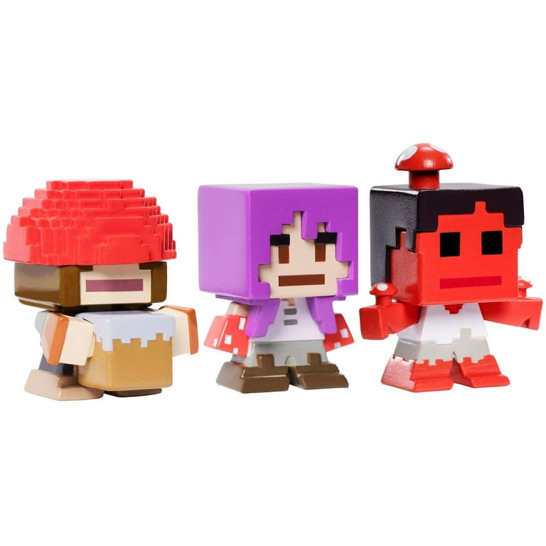 Minecraft Mini Figure Biome Settlers Series Mooshroom 3-Pack