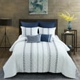 thumbnail image 4 of Your Lifestyle by Donna Sharp Trellis Horizontal Stripes Cotton Embroidered Decor Pillow, 4 of 7