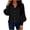 Black, variant on Women's Short Sleeve Blouse Casual Button Down Shirt Solid Color Puff Sleeve Fashion Top, White M