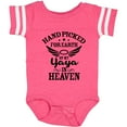 thumbnail image 3 of Inktastic Handpicked for Earth by My Yaya in Heaven with Angel Wings Boys or Girls Baby Bodysuit, 3 of 5