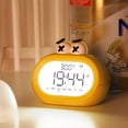 thumbnail image 2 of Kids Alarm Clock Cartoon Cute Intelligent Battery Operated Digital LED Electronic Clock with Night Light Yellow, 2 of 9