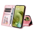 thumbnail image 3 of Funda tipo cartera GANGXUN para Motorola Moto G86 , diseño girasol, cuero PU, soporte, cierre magnético, tarjetero, 3 of 5