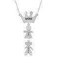 thumbnail image 1 of Collar personalizado Yashi para Madre con 1 a 5 nombres y piedra natal Plata, 1 of 4