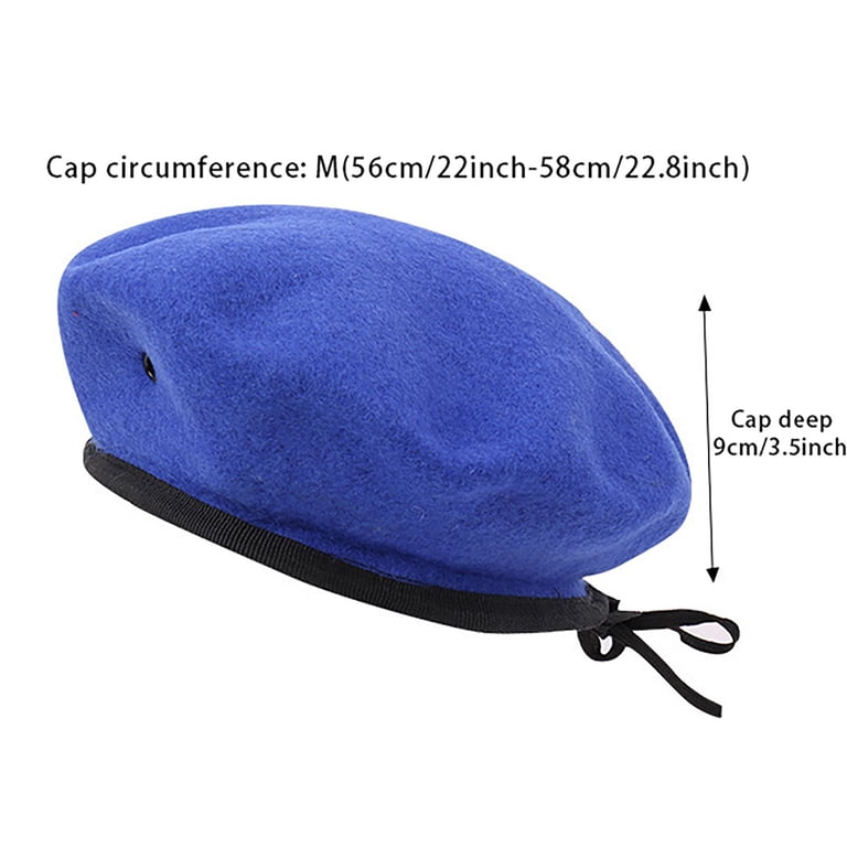 Blue Berets for Women Men Simple Solid Color Light Plate  display picture 2