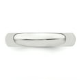 thumbnail image 5 of Sterling Silver Rhodium-plated 4mm Half-Round Band, 5 of 7