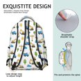 thumbnail image 5 of Excavator and Sun White Pattern Backpack for School, Cute School Bag with Adjustable Shoulder Straps and Padded Back, 15.3"x11"x7.1", 5 of 5