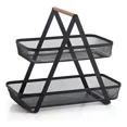 thumbnail image 2 of Frutero 2 Niveles Metal Negro con Asa Madera Multiusos, 2 of 7