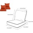 thumbnail image 2 of x Coussins de Patio à Assise Profonde pour Extérieur/intérieur, Ensemble de Rembourrage en Mousse Résiliente, Hydrofuges, Résistants aux Taches et aux Intempéries, Assise Profonde, Bas Chili, 2 of 7