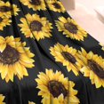 thumbnail image 3 of Black Sunflower Pattern Blanket,Comfortable Soft Lamb Wool Throw Blanket,All Season,Warm Lightweight Blankets for Sofa Bed Couch Living Room Chair,60"x80", 3 of 4