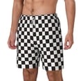 thumbnail image 2 of Xecao Black and White Checkerboard for Men's Swimming Trunks Swim Trunks Quick Dry Swim Shorts with Mesh Lining Funny Swimwear Bathing Suits, 2 of 9