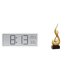 thumbnail image 1 of Reloj de pared digital con escultura artística moderna, multiusos, , temperatura, humedad, resina, figura de llama para oficina, dormit, 1 of 8