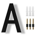 thumbnail image 1 of 8 inch Modern Floating House Numbers Large Black Shadow Home Address Garage Gate A, 1 of 8
