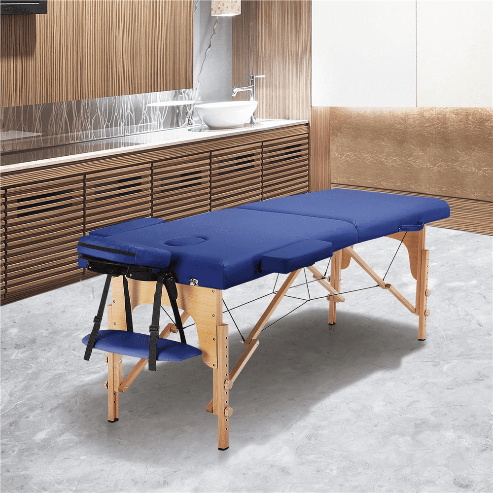 Renwick Adjustable Massage Bed with Non-woven Bag, Blue