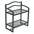 thumbnail image 4 of Household Essentials 2-Tier Metal Wall Mount Bathroom Storage Rack, Grey, 4 of 7