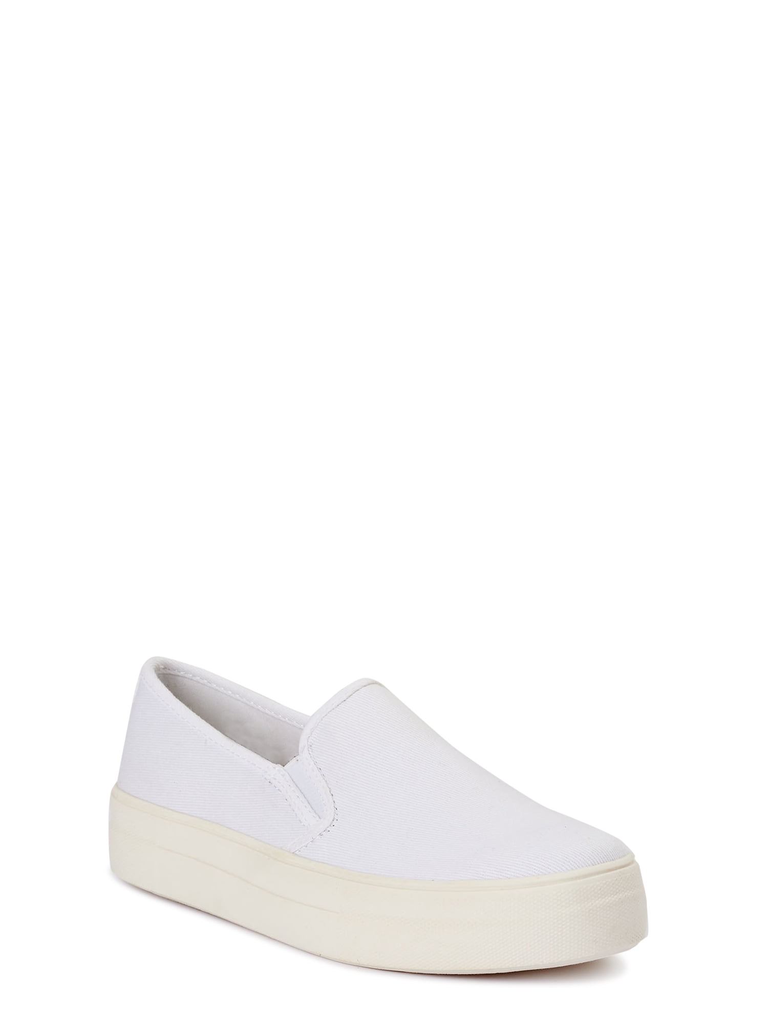 time and tru white canvas shoes