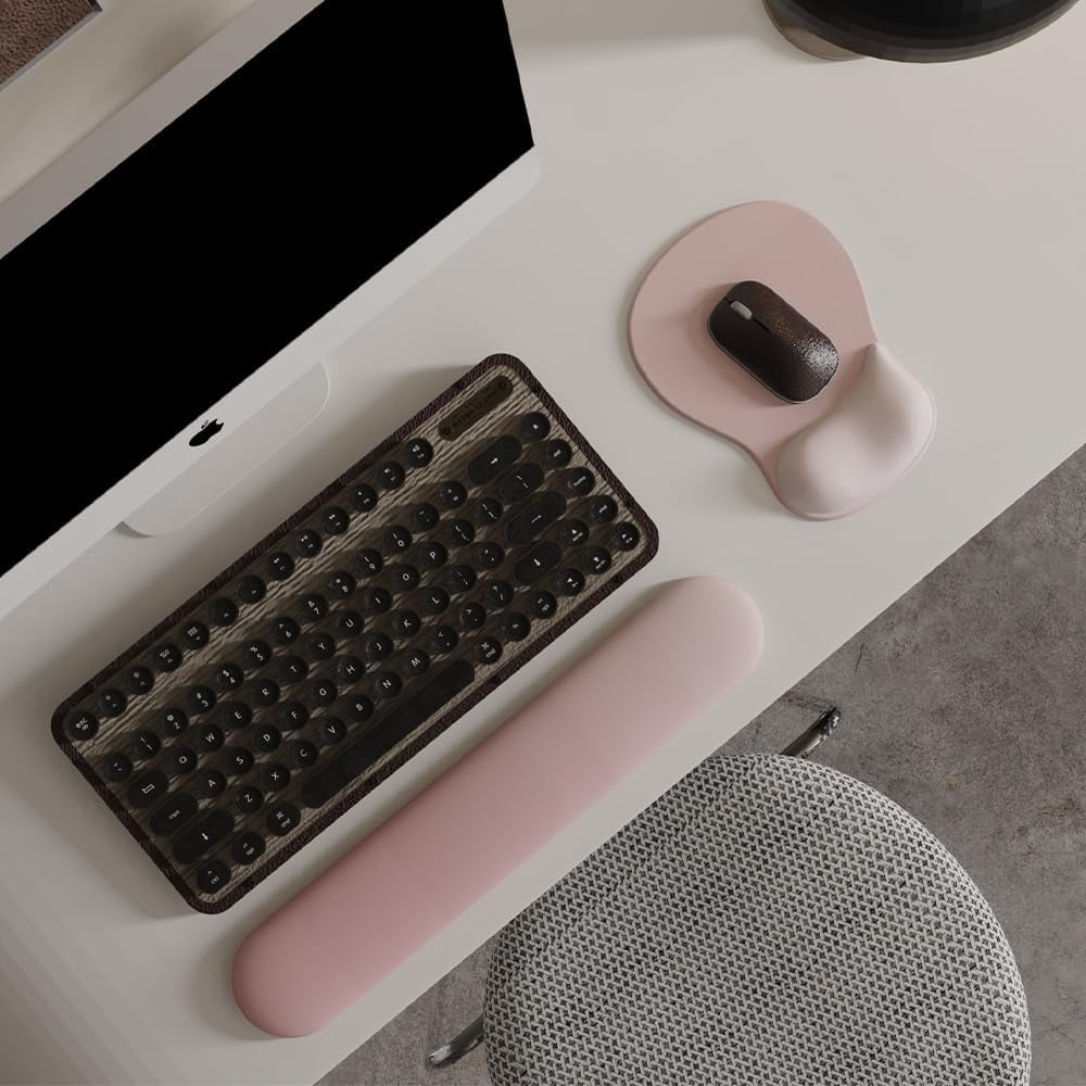 Gel Wrist Rest Mouse Pad-Ergonomic Office Mousepad with Wrist Support-Non-Slip, Design Desk Accessories Mat for Home&Game Decor (06Mocha Sand)
