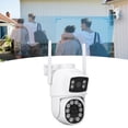 thumbnail image 1 of Cámara de Seguridad de Doble Lente para exteriores, vigilancia con inclinaciónica panorámica de 360, Imágenes Cristalinas, Deteción humana, Resistente material A ABS, 1 of 7