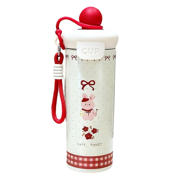 Djunllk Insulated Stainless Steel Water Bottle with Straw, LeakProof Lid Sports Water Bottle for Travel, 20oz