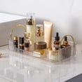 thumbnail image 2 of Transparent Bathroom Countertop Organizer - Single-Layer Tray for Cosmetics and Toiletries, 2 of 6
