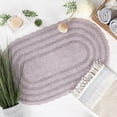thumbnail image 4 of Design Imports DII Dusty Lilac Oval Crochet Bath Mat, 4 of 4