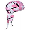 thumbnail image 3 of Camouflage Doo Rag Skull Cap Camo Bandana Hunting Hunters Head Wrap (Pink Camouflage), 3 of 3