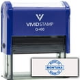 thumbnail image 2 of (3 pack) All Quality Made In Montana Self-Inking Rubber Stamp (Blue Ink) - Q-400, 2 of 7