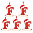 thumbnail image 2 of Agiferg Noël Petit Chapeau Rouge Lettre Pendentif DIY Nom Inscriptible 26 Lettre Pendentif 5PCS, 2 of 5