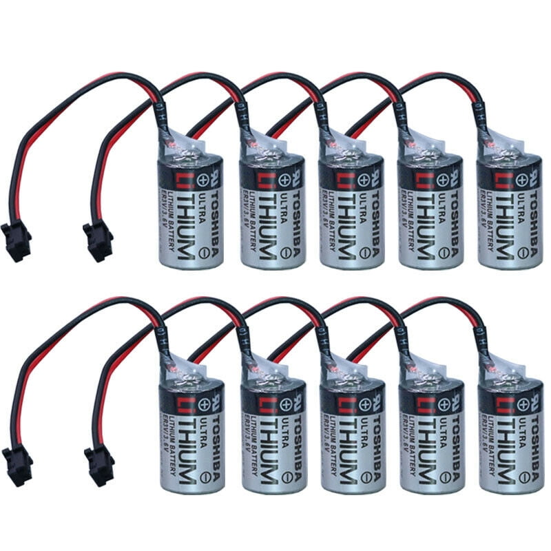 10Pack JZSPBA01 3.6V ER3V 1000mAh PLC Lithium Battery FOR Toshiba PLC Battery