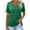 Army Green 1, variant on Sevevn Women Cross Design Fashionable Casual Solid Color V-neck Sleeve Top Army Green XL Gift for Adults