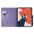 thumbnail image 4 of iPad Pro 12.9-inch 2108 Release Case, Allytech Embossed with Butterfly Folio Stand Wallet Case with Cards/Cash Holder [Apple Pencil Charging not Supported] for Apple Pad Pro 12.9" (2018), Purple, 4 of 8