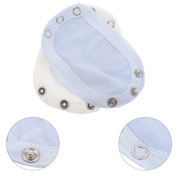 ROSENICE 2Pcs Triangular Cotton Bodysuit Extender for Infant Boy Jumpsuits 4.95X3.58X0.08 In