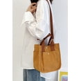 thumbnail image 2 of Kukuzhu Corduroy Crossbody Bag Women Casual Retro Tote Bag Large Top Handle Shoulder Bag Hobo Bag, 2 of 5