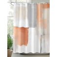 thumbnail image 2 of Orange Grey Oil Painting Shower Curtain, Ombre Watercolor Modern Art Waterproof Shower Curtain Set with 12 Hooks Lightweight Washable Fabric Shower Curtains for Bathroom 36x72 Inches, 2 of 6