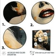 thumbnail image 3 of Designart "Vintage Marilyn Monroe in Yellow and Beige I" Fashion Framed Wall Art Decor - Glam Beige Woman Pop Art Bedroom Framed Canvas Wall Art, 3 of 6