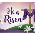 thumbnail image 3 of Religious Easter Themed Banner with Cross Lily Decor Background, Ideal for Church Events Easter Celebrations Photo Backdrops Party Decorations Religious Gatherings, 3 of 7