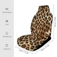 thumbnail image 2 of Animal Cheetah Print Car Seat Covers Car Accessories Pack of 2 Universal Front Seat Protective Cover, 2 of 5